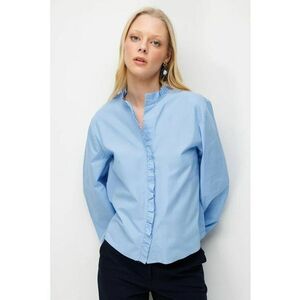 Camasa dama - camasa cu guler - albastru deschis - textil imagine
