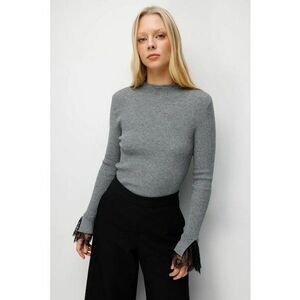 Pulover dama - slim fit - gri inchis - 100% poliester - One Size imagine