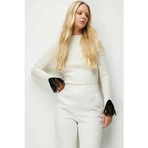 Pulover dama - Slim Fit - guler rotund - natural - 100% poliester - One Size imagine
